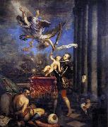 TIZIANO Vecellio Philip II Offering Don Fernando to Victory Spain oil painting artist
